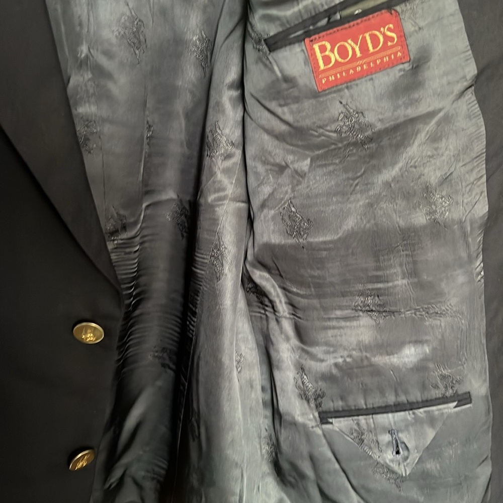 VTG Burberry Men’s Navy Wool Blazer/Jacket Classic Grandpa Preppy Old Money - Picture 15 of 15